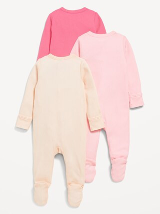 2-Way-Zip Sleep &amp;amp; Play Footed One-Piece 3-Pack for Baby | Old Navy (US)