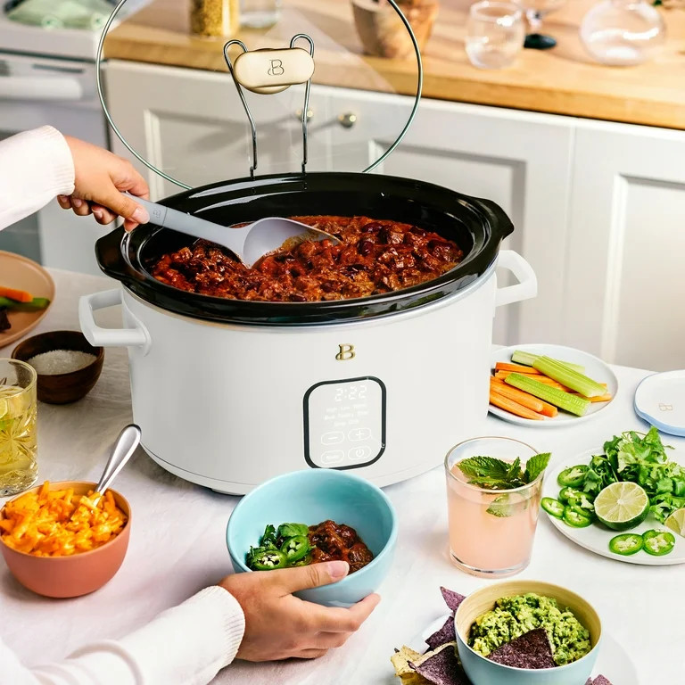 Beautiful 6 Qt Programmable Slow Cooker, White Icing by Drew Barrymore | Walmart (US)