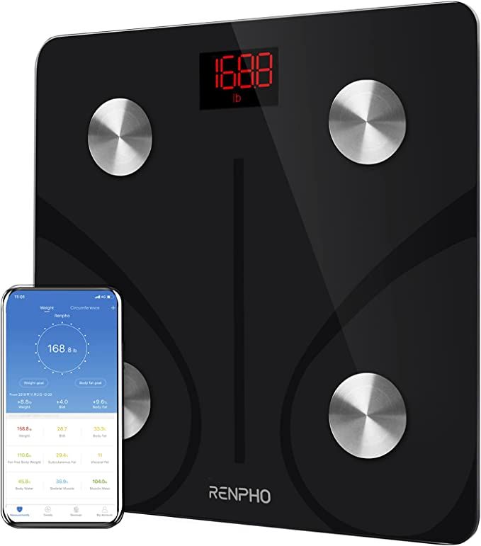 RENPHO Body Fat Scale Smart BMI Scale Digital Bathroom Wireless Weight Scale, Body Composition An... | Amazon (US)