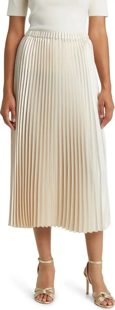 Anne Klein Pleated Satin Skirt | Nordstrom | Nordstrom