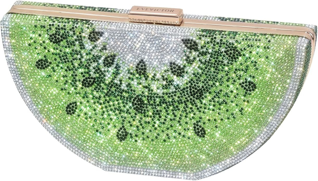 Evevictor Clutch Purse for Women, Crystal Evening Bag, Watermelon Shape Handbag, Rhinestone Weddi... | Amazon (US)