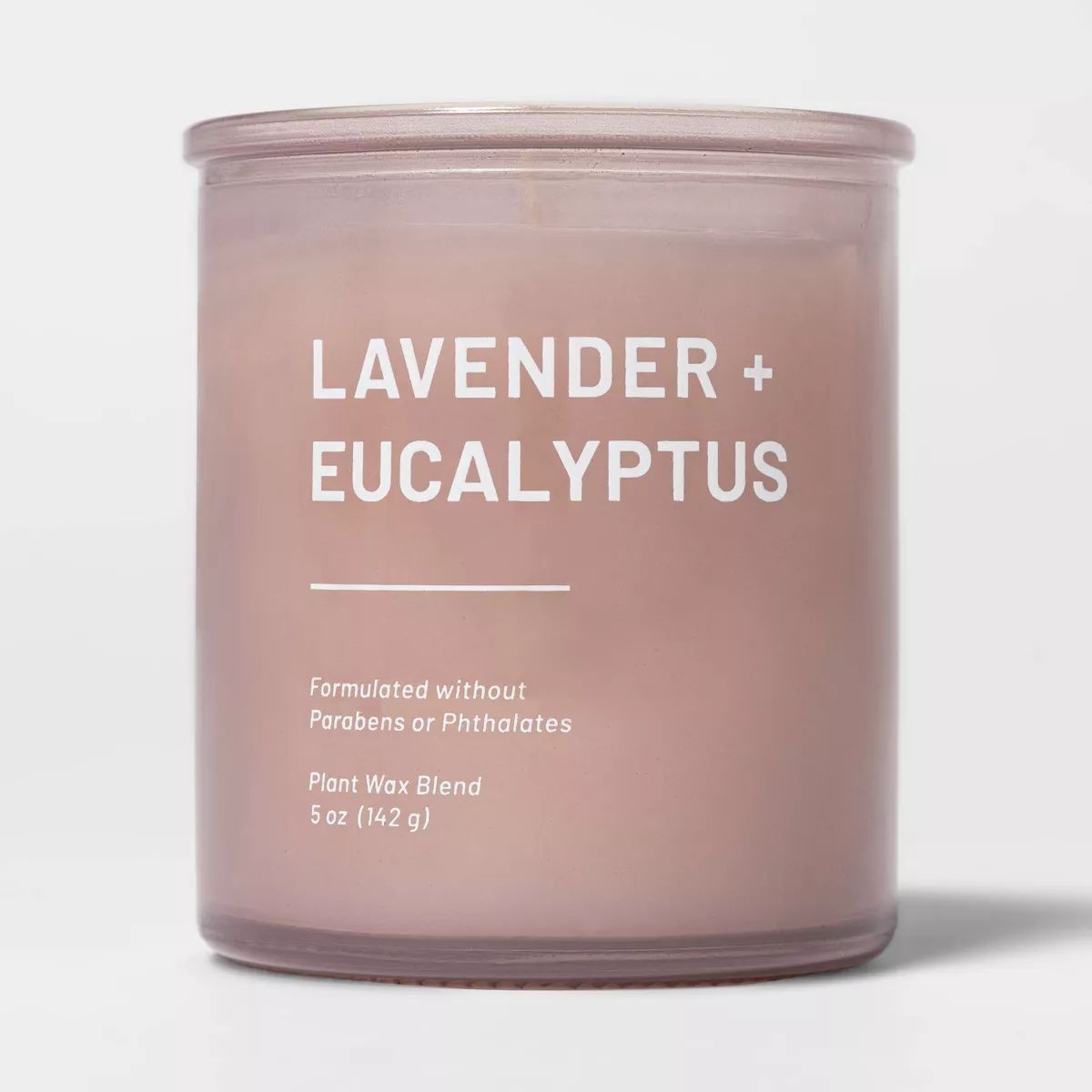 Tinted Glass Lavender + Eucalyptus Jar Candle Light Pink - Threshold™ | Target