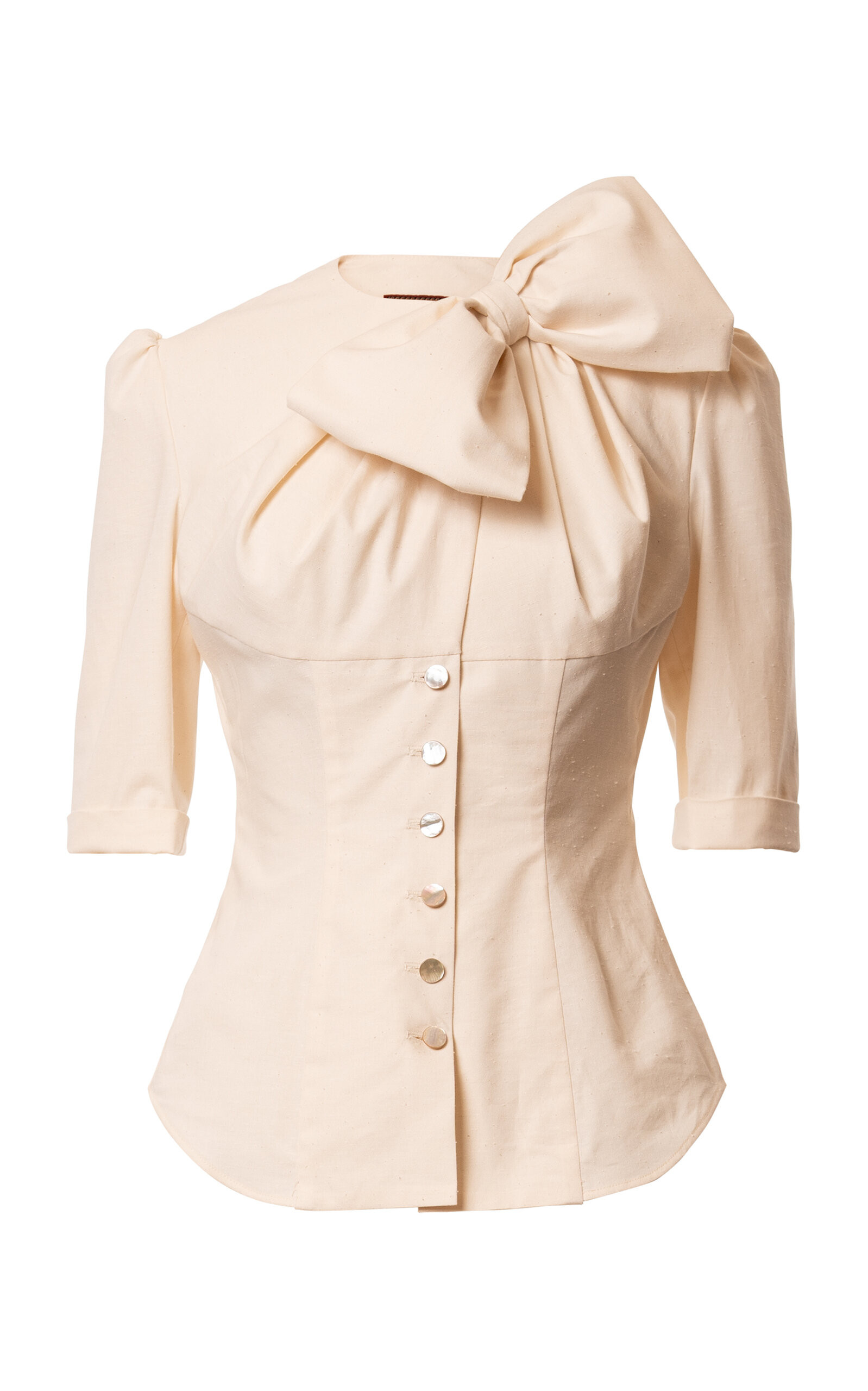 Bow Embellished Cotton Top | Moda Operandi (Global)