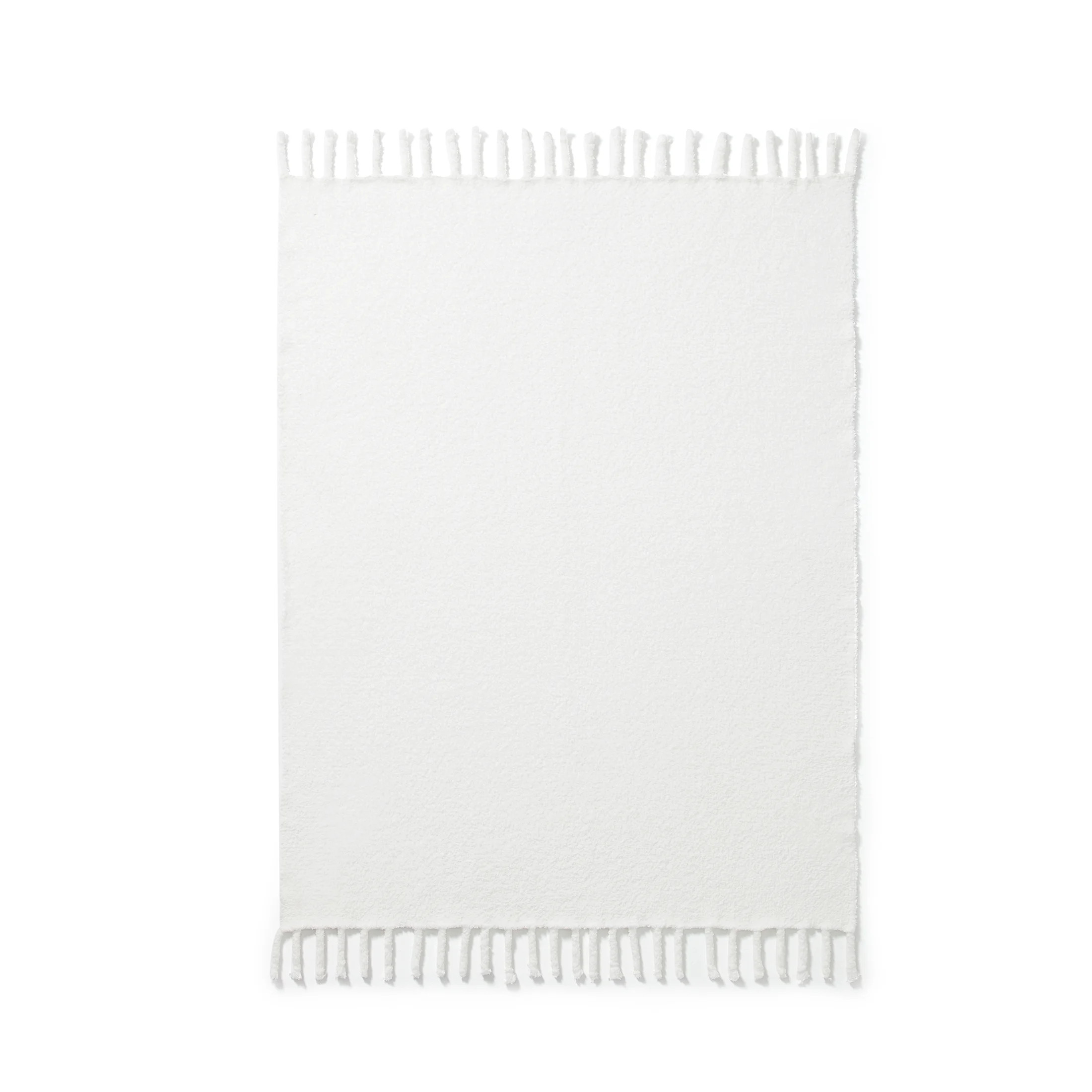 My Texas House Nora Solid Chenille Fringe Throw, Easy Wash, 50 x 60, White | Walmart (US)