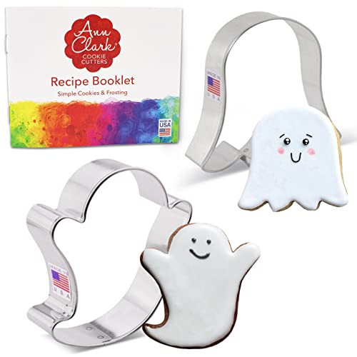 Ann Clark Cookie Cutters Halloween Ghost Cookie Cutters 2-Pc Set Made in USA, 3", 3.5" | Amazon (US)
