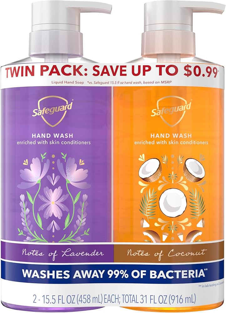 Safeguard Liquid Hand Soap, Micellar Deep Cleansing, Washes Away 99% Bacteria, Made with Natural ... | Amazon (US)