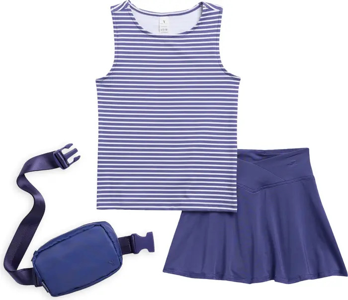 Kids' Lux Nicki Fitted Tank, Skirt & Belt Bag Set | Nordstrom Rack