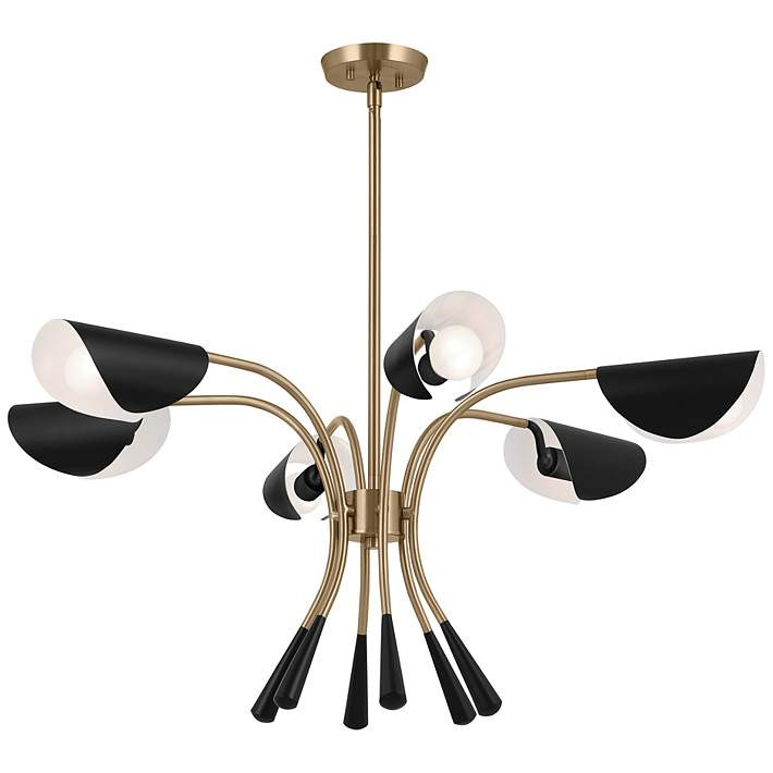 Kichler Arcus 39 1/4"W Champagne Bronze 6-Light Chandelier | Lamps Plus