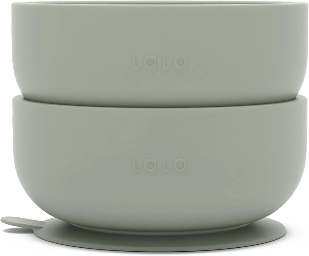 Lalo Suction Bowls - 2 Pack, 100% Silicone Non-Toxic BPA-Free Baby Bowls with Suction Base To Pre... | Amazon (US)