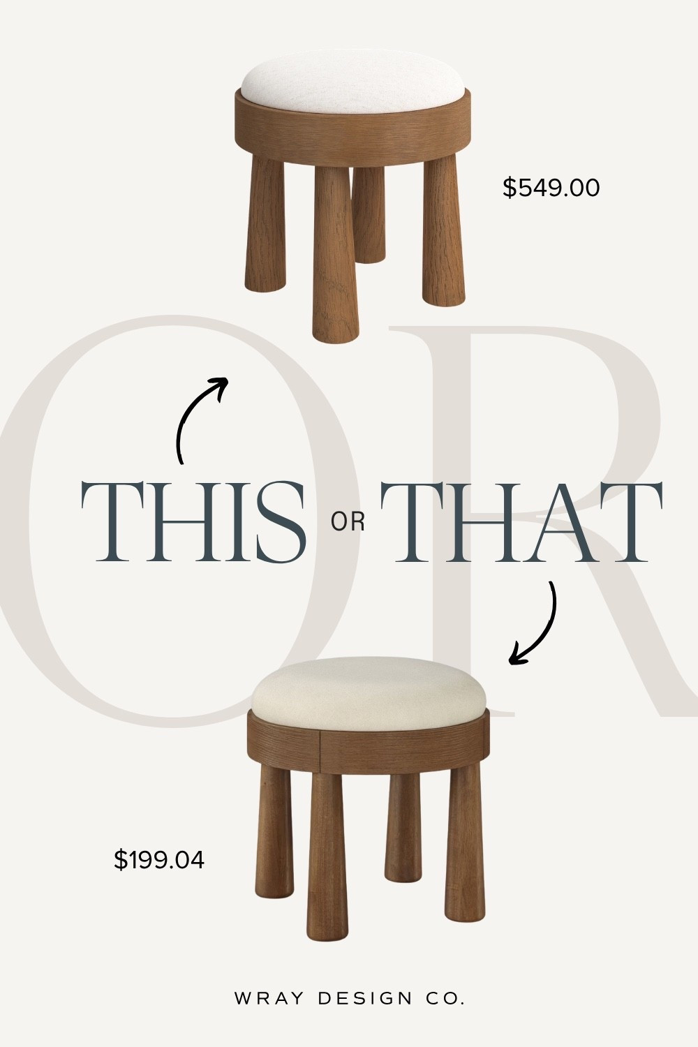 Your weekly look for less is here!💃 Featuring a chic accent stool with chunky legs and an upholstered seat. Will you splurge or are you buying the dupe? Let me know in the comments!

#LTKHome