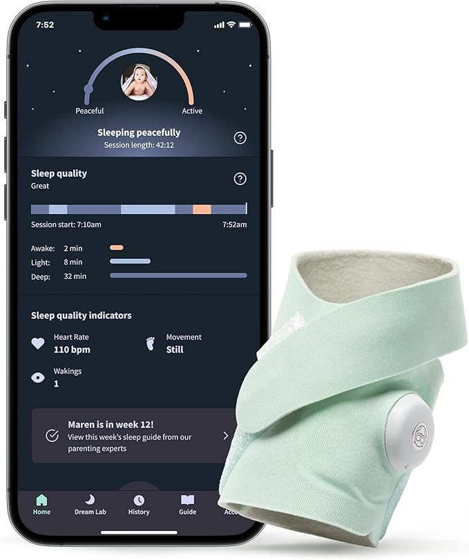 Owlet Dream Sock Plus - Smart Baby Monitor with Heart Rate and Average Oxygen O2 as Sleep Quality... | Amazon (US)