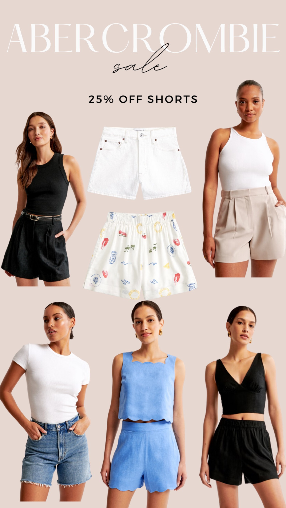 Abercrombie shorts on sale! 25% off all shorts 


Shorts, summer outfits, summer style 

#LTKSeasonal #LTKSaleAlert #LTKFindsUnder50