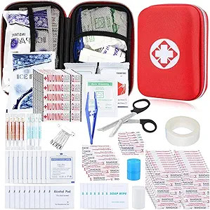 276PCS Personal First Aid Kit for Car Emergency Supplies Mini Compact Bag for Backpack, Basic Cam... | Amazon (US)