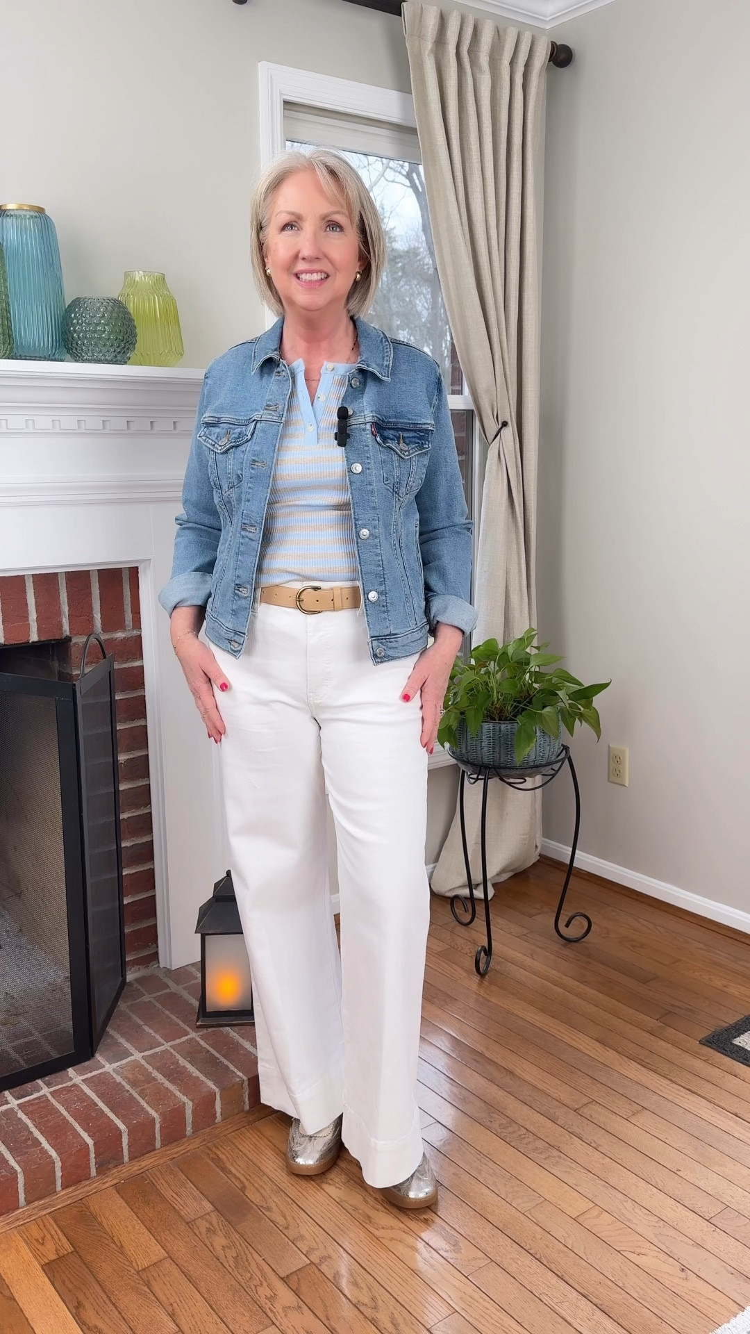Go BOLD with your sneakers this spring and enjoy the trend! Take your spring styles to the next level by adding a touch of silver or color to your look. I simply paired my new silver sneakers with my white trouser jeans and a trendy striped top.🩵

#LTKMostLoved #LTKStyleTip #LTKOver40