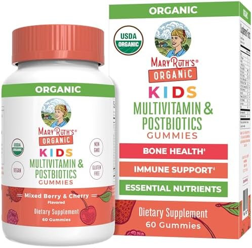 MARYRUTH'S Kids Vitamins USDA Organic | Multivitamin Gummies + Postbiotics for Ages 4+ | Multivit... | Amazon (US)