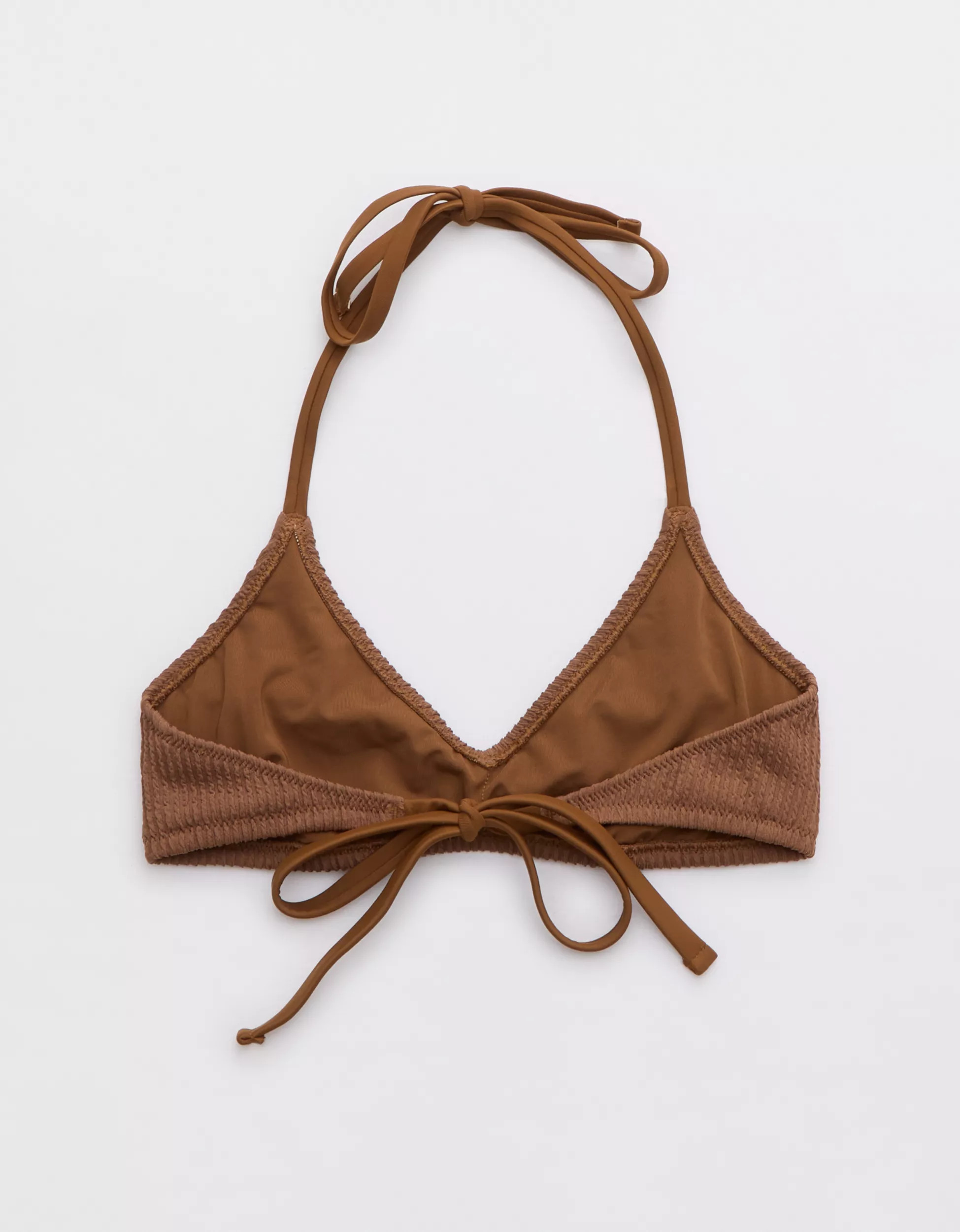 Aerie Crinkle Halter Voop Bikini Top | Aerie