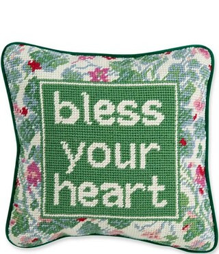 Bless Your Heart Needlepoint Pillow | Dillard's