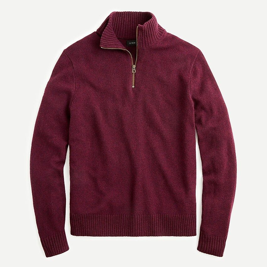 Rugged merino wool half-zip sweater | J.Crew US