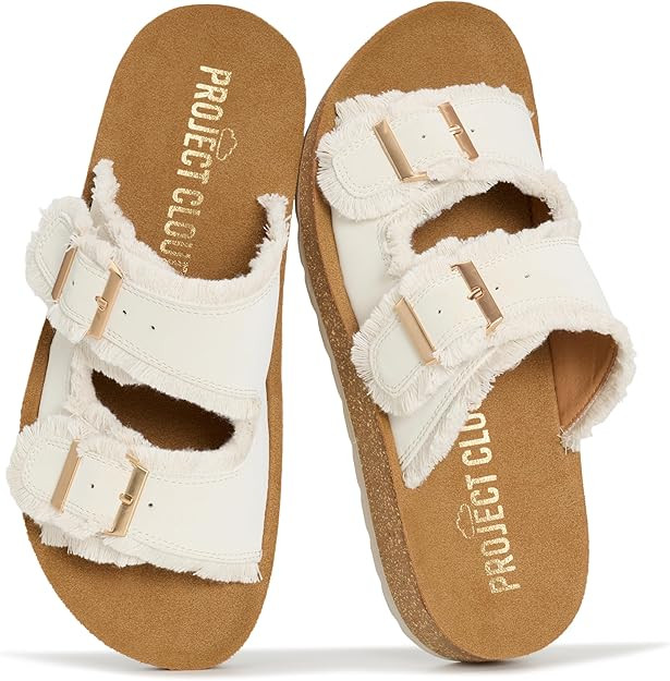 Project Cloud Comfortable Sandals Women - Lightweight with Plush & Soft Insole Buckle Womens Sand... | Amazon (US)