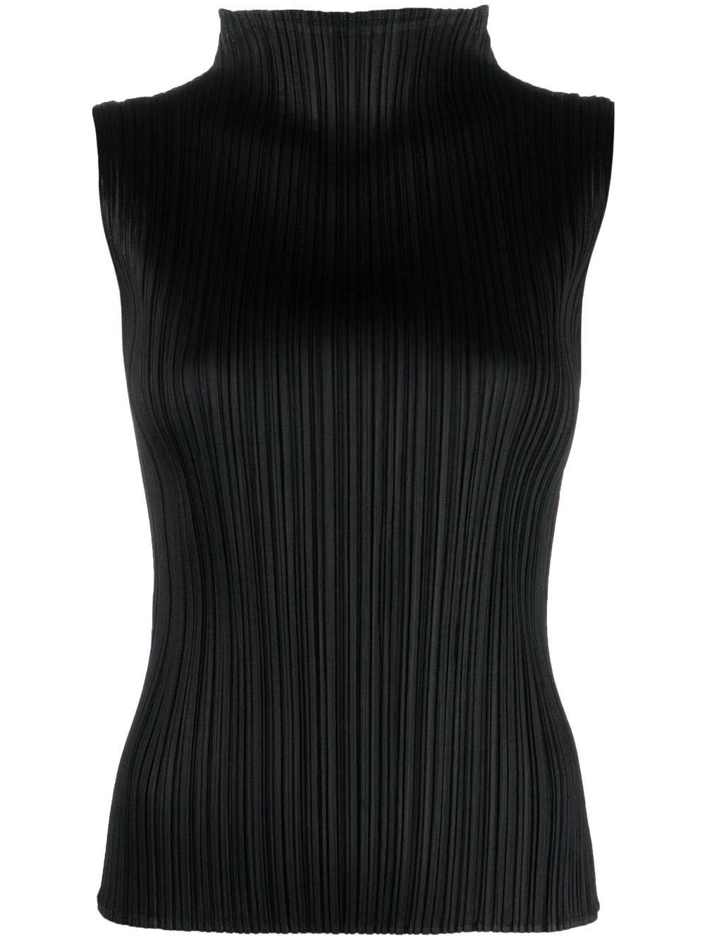 Pleats Please Issey Miyake mock-neck Pleated Tank Top - Farfetch | Farfetch Global