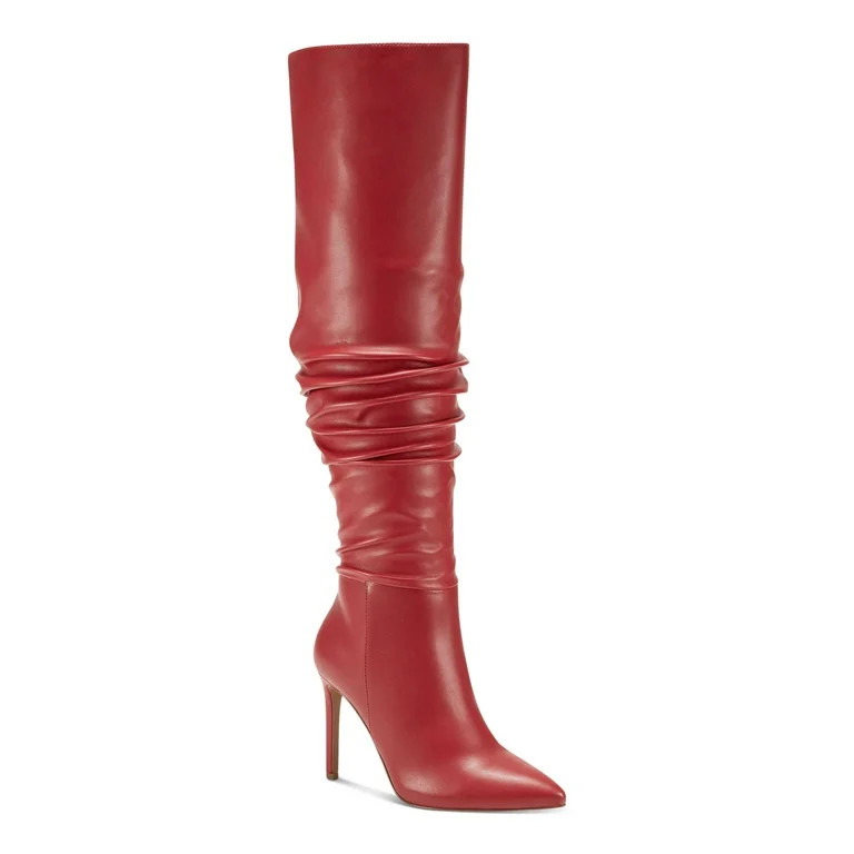 INC Womens Red Cushioned Iyonna Pointed Toe Stiletto Zip-Up Dress Boots 8 M | Walmart (US)