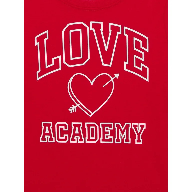 Way To Celebrate Toddler Girl Valentine's Day Short Sleeve Graphic T-Shirt, Sizes 12M-5T | Walmart (US)