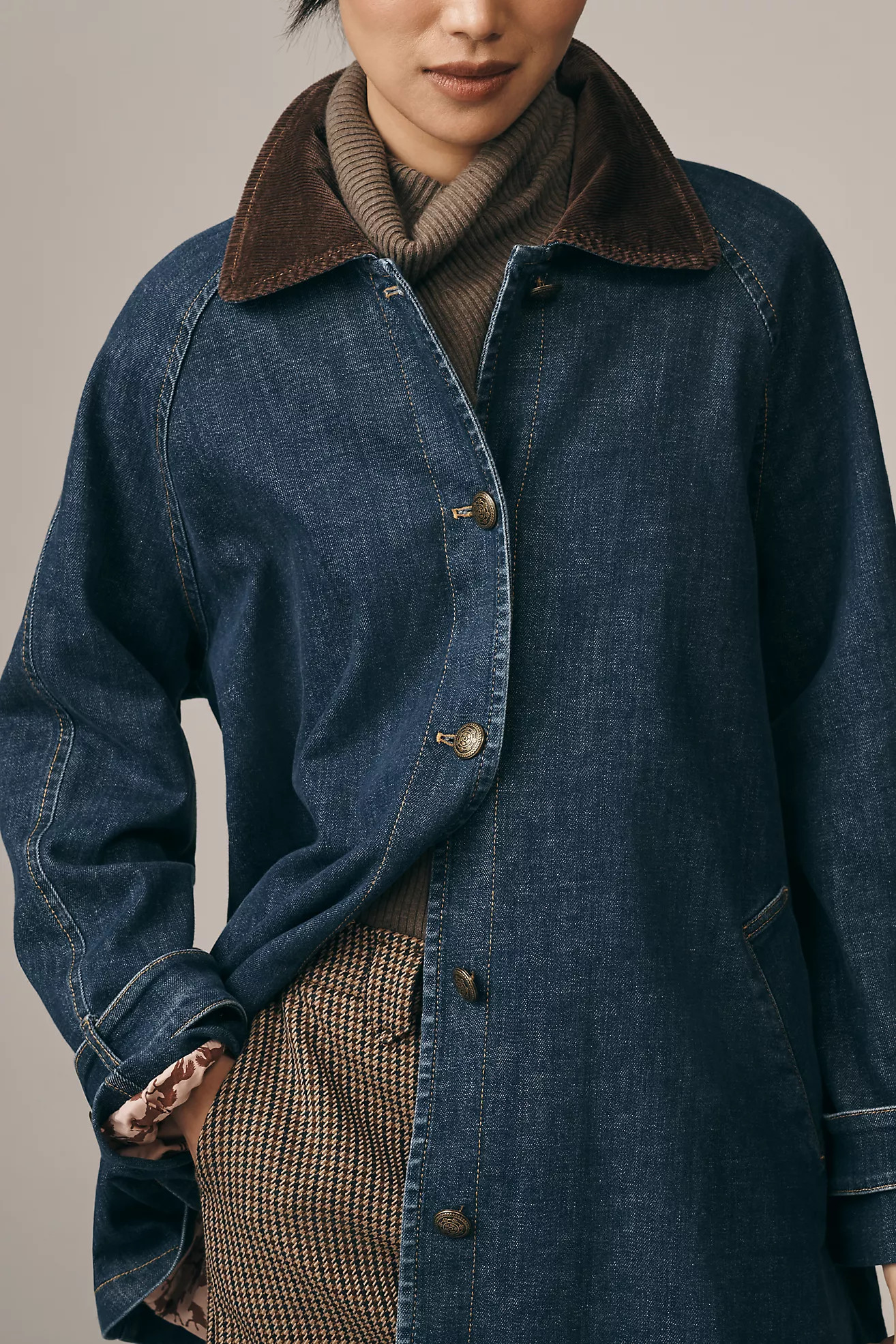 Maeve Denim Barn Coat | Anthropologie (US)