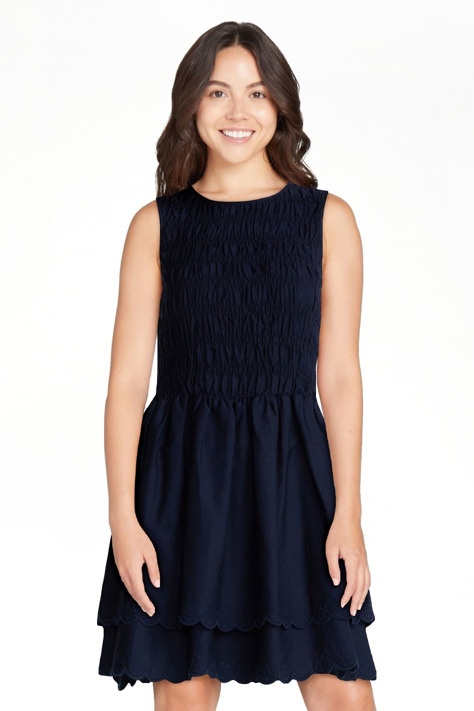 Free Assembly Women's and Women's Plus Smocked Cotton Sleeveless Mini Dress, Sizes XS-4X | Walmart (US)