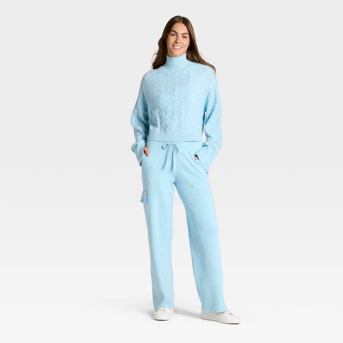 Women's Mock Neck Cable Knit Sweater - JoyLab™ | Target