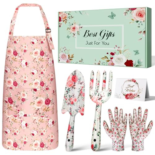 Christmas Stocking Stuffers White Elephant Gifts for Women Adults, Futricy Birthday Gardening Gifts for Women Mom Grandma Gardener Wife, Garden Tools with Hand Fork Trowel Gloves Apron | Amazon (US)