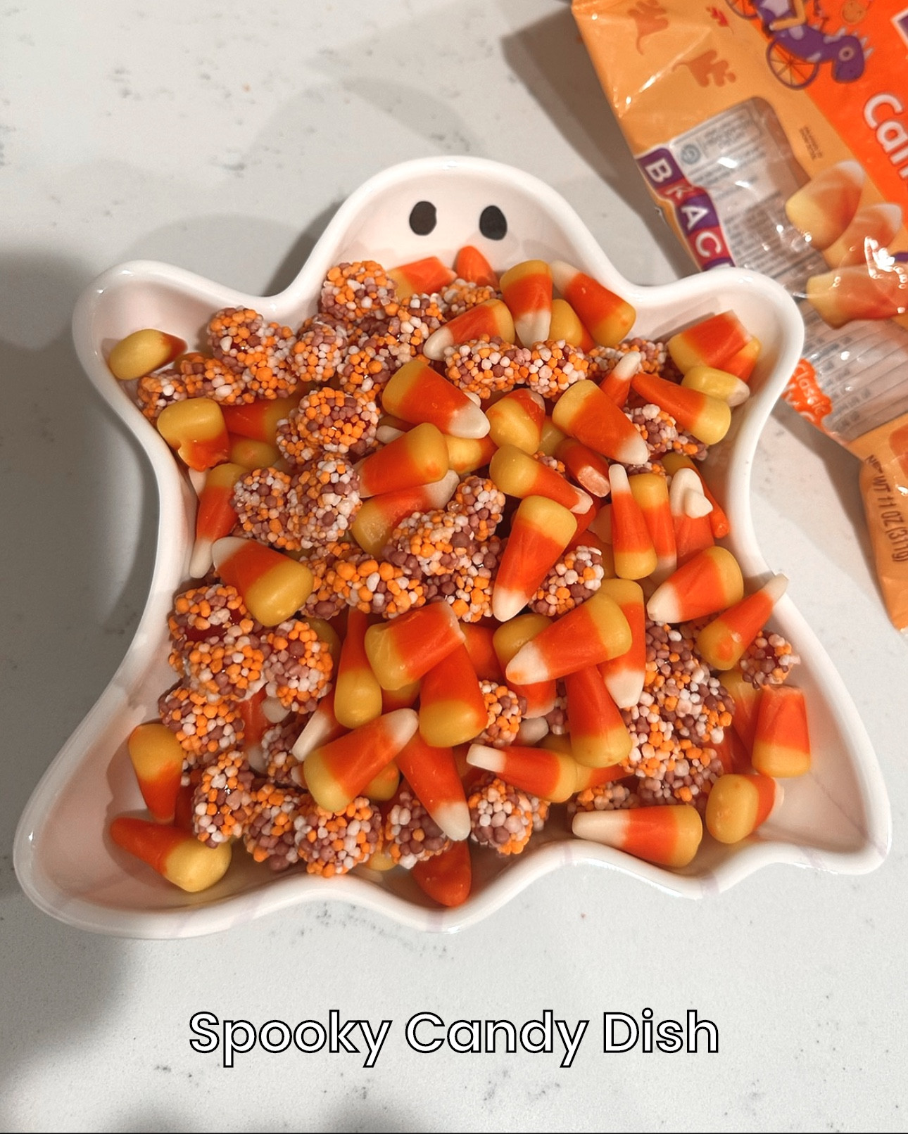 BOO! Ghost 👻 candy dish from Target and fall themed treats. 

#LTKHalloween #LTKSaleAlert #LTKFamily