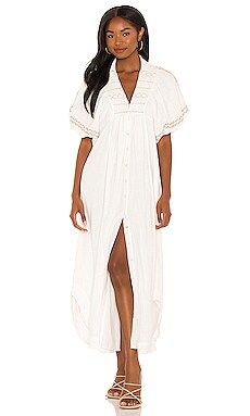 Free People Samantha Shirtdress in Ivory Combo from Revolve.com | Revolve Clothing (Global)