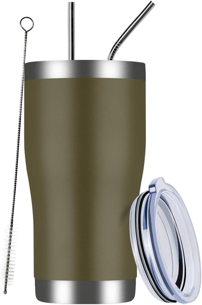 MEWAY 20oz Stainless Steel Tumbler,Vacuum Insulated Coffee Cup Tumblers with Lid,Double Wall Powd... | Amazon (US)