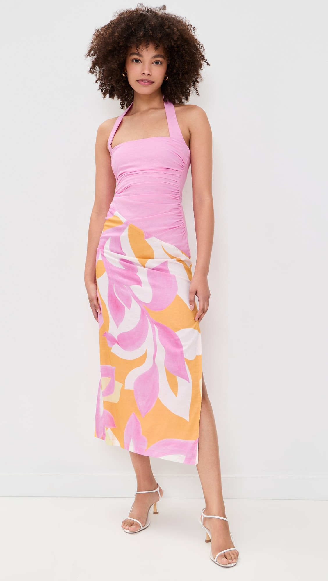 Evie Halter Ruched Midi Dress | Shopbop