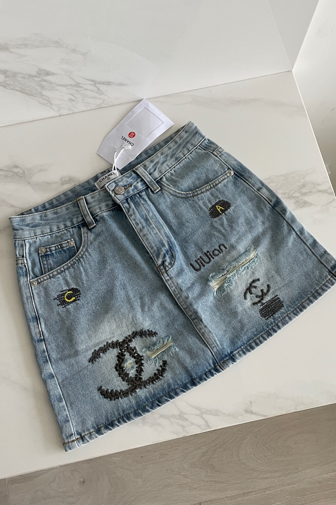 Super cool Chanel denim skirt 😍
I got 1 size bigger, but its a bit big on me, so I think its true to size 

#LTKsalealert #LTKunder50 #LTKunder100