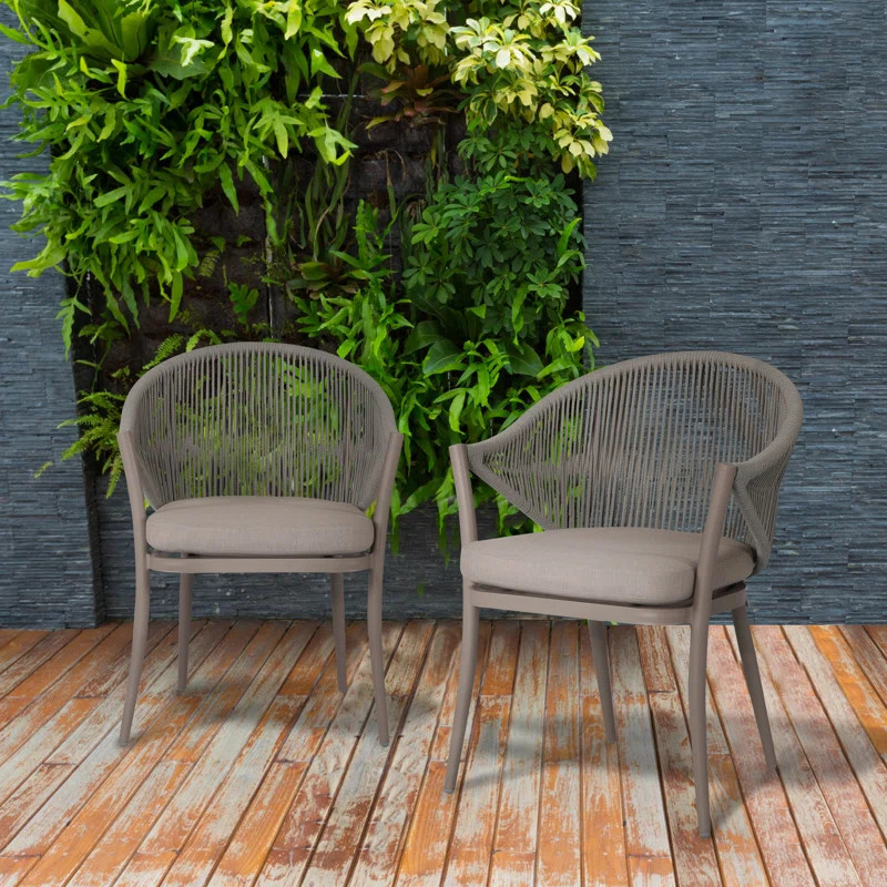 Edney Patio Dining Armchair with Cushion | Wayfair North America