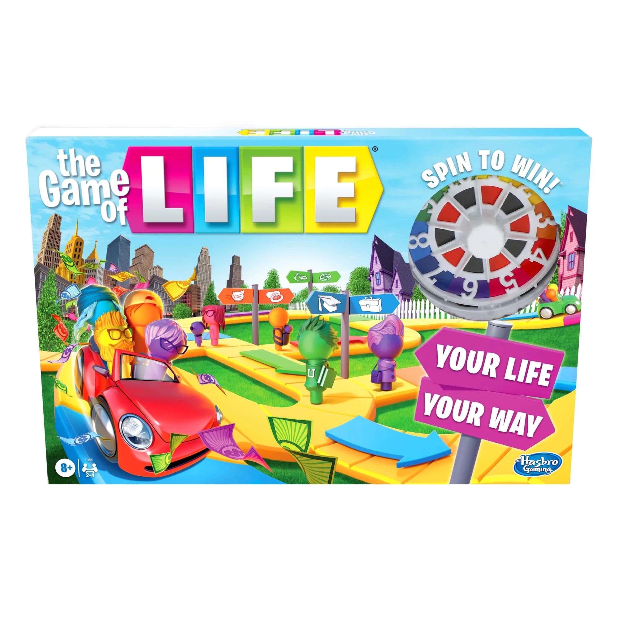 The Game of Life Game, Family Board Game, For Ages 8+, Pegs Come In 6 Colors - Walmart.com | Walmart (US)