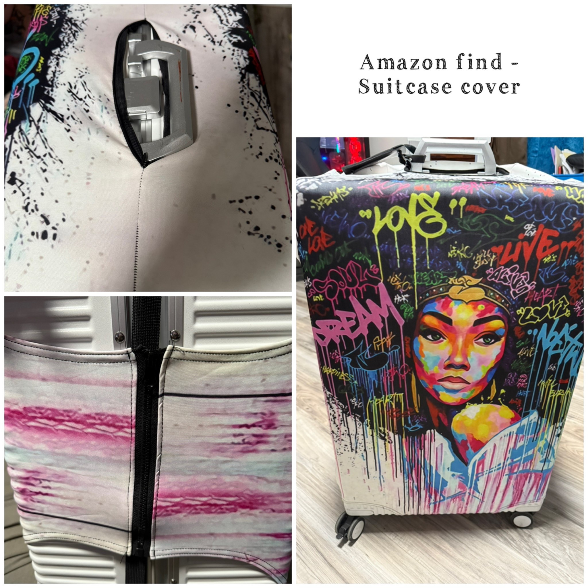 I absolutely LOVE the art on this suitcase protector!! Since my NOBL suitcase is white, it’s been getting scuffed a bit at the airport. #travel #luggae 

#LTKWedding #LTKItBag #LTKTravel