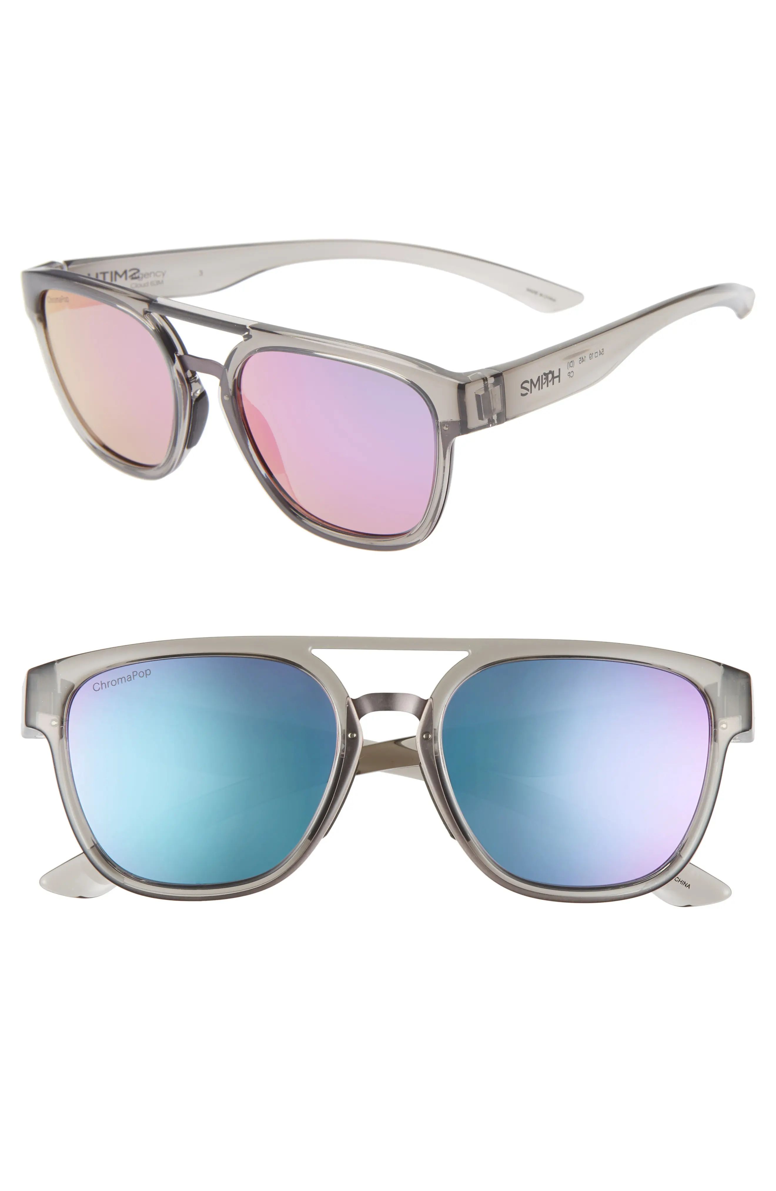 Women's Smith Agency 54mm Chromapop(TM) Mirrored Sunglasses - | Nordstrom