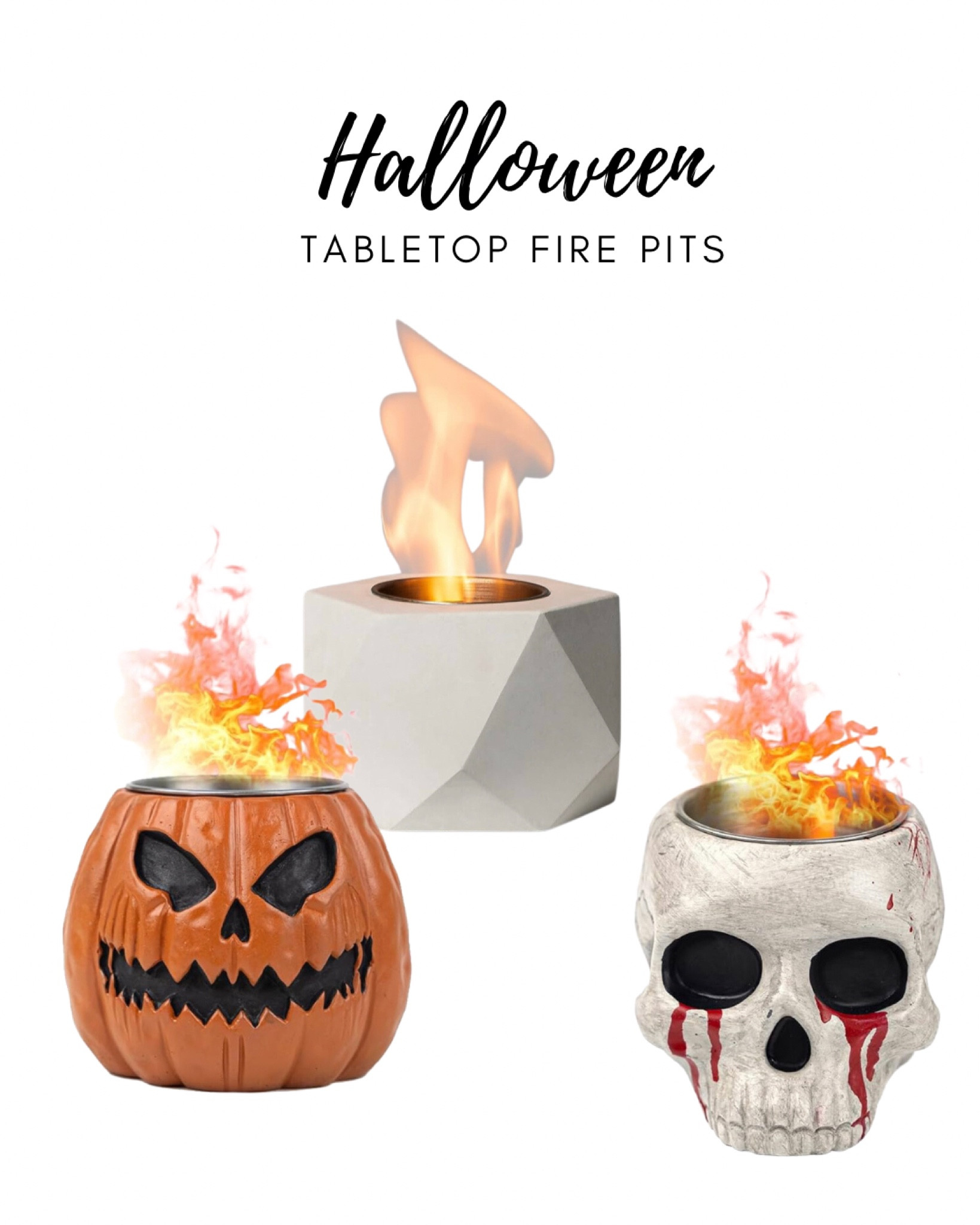 Halloween fun! Tabletop indoor/outdoor mini fire pits

#halloween #spooky 

#LTKSeasonal