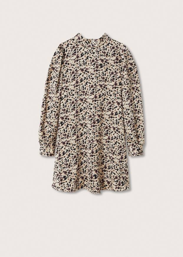 Printed dress with balloon sleeves | MANGO (US)