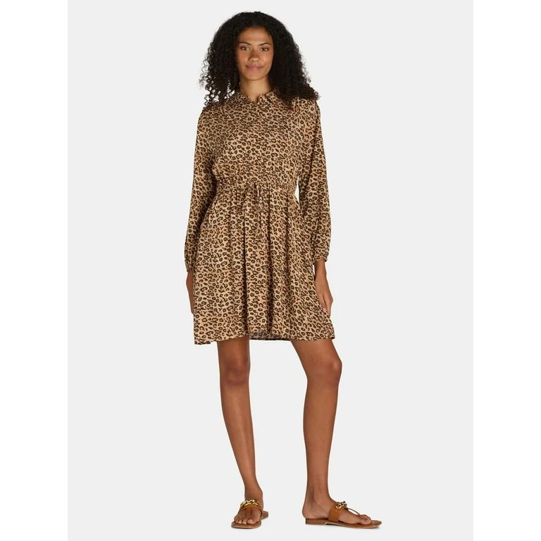 Time and Tru Soft Shirtdress, Women's and Women's Plus, Size 1X-4X | Walmart (US)