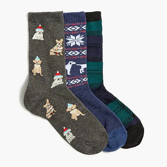 Boys' holiday dog trouser socks pack | J.Crew Factory