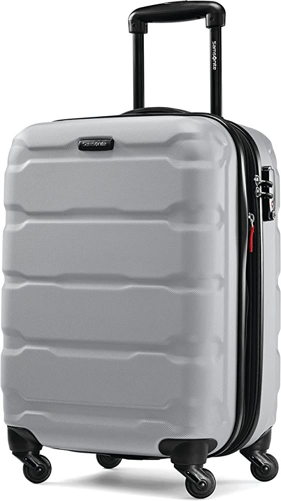 Samsonite Omni PC Hardside Expandable Luggage with Spinner Wheels, Carry-On 20-Inch, Silver | Amazon (US)