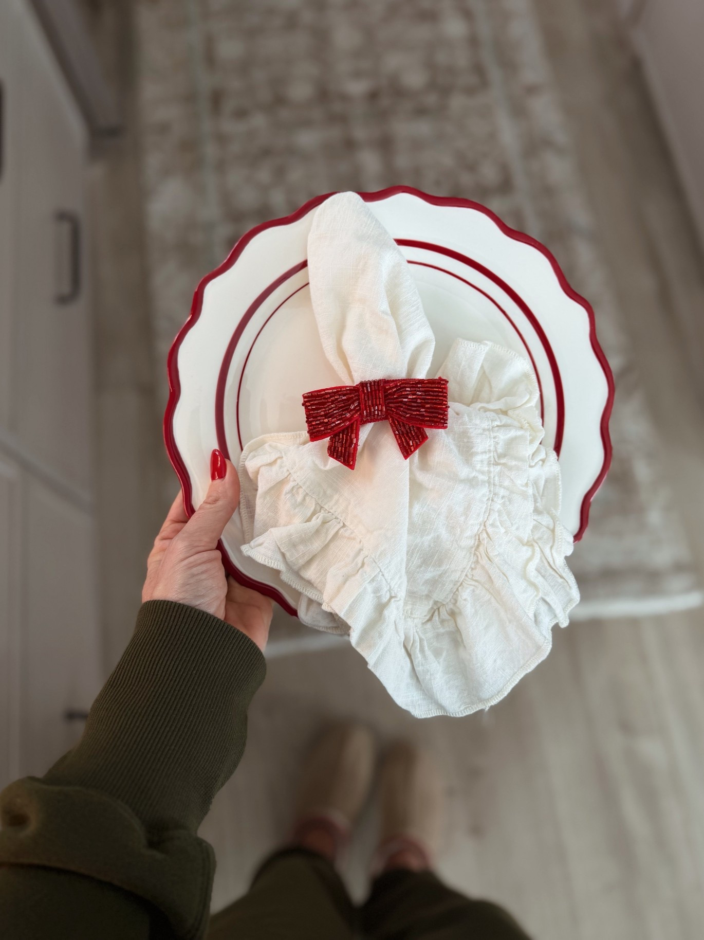 The cutest napkin rings are 50% off today! These ruffle napkins are also on clearance. 

#LTKHoliday #LTKHome #LTKSaleAlert