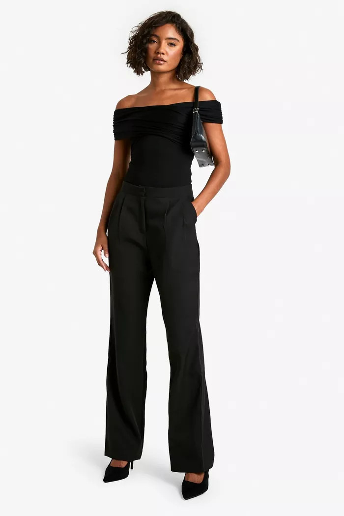 Tall Off The Shoulder Ruched Detail Bodysuit | boohoo (US & Canada)