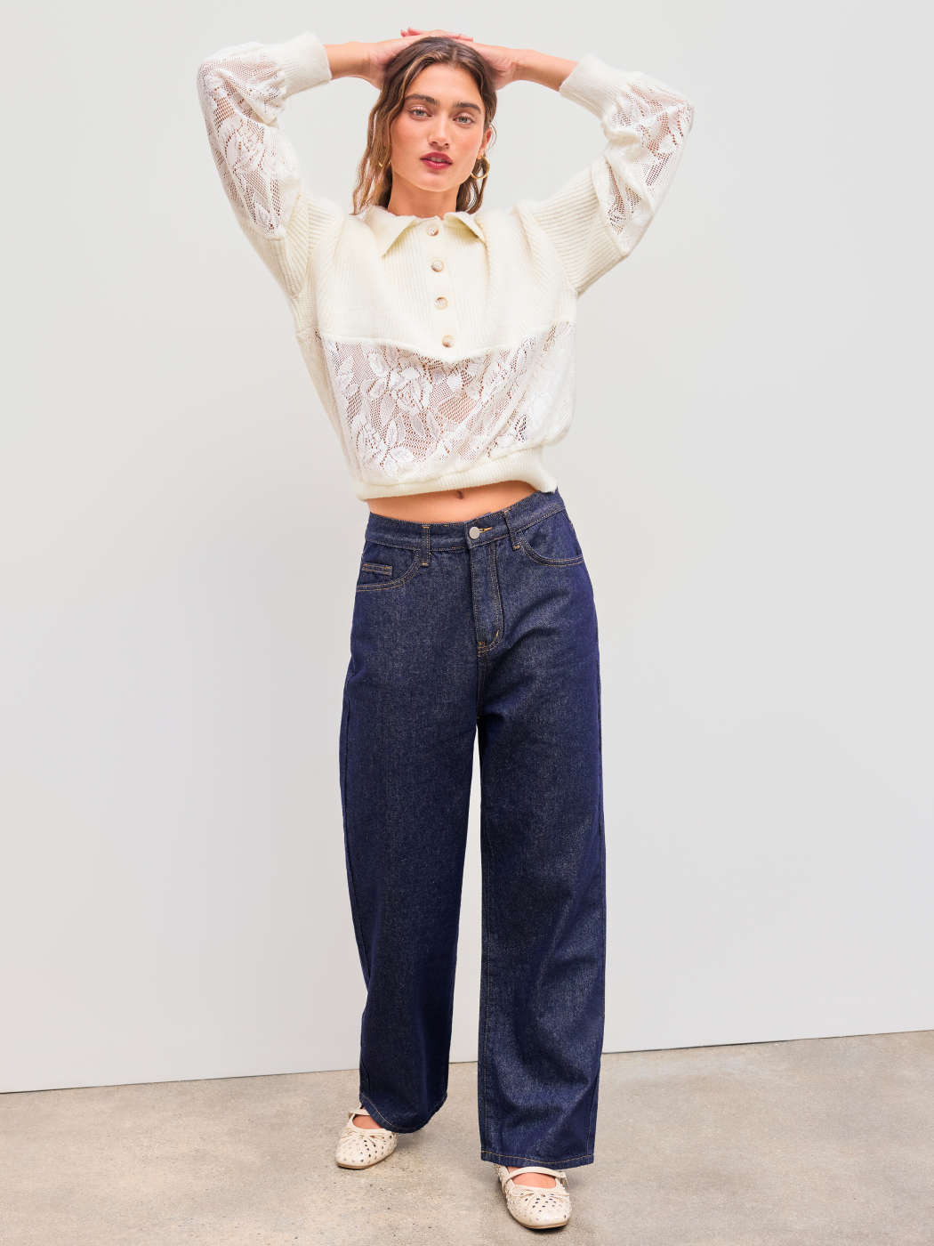 Western Outfits Straight Leg Jeans City Chic Basic & Thermal Denim Honey Denim Mid Rise Solid Str... | Cider