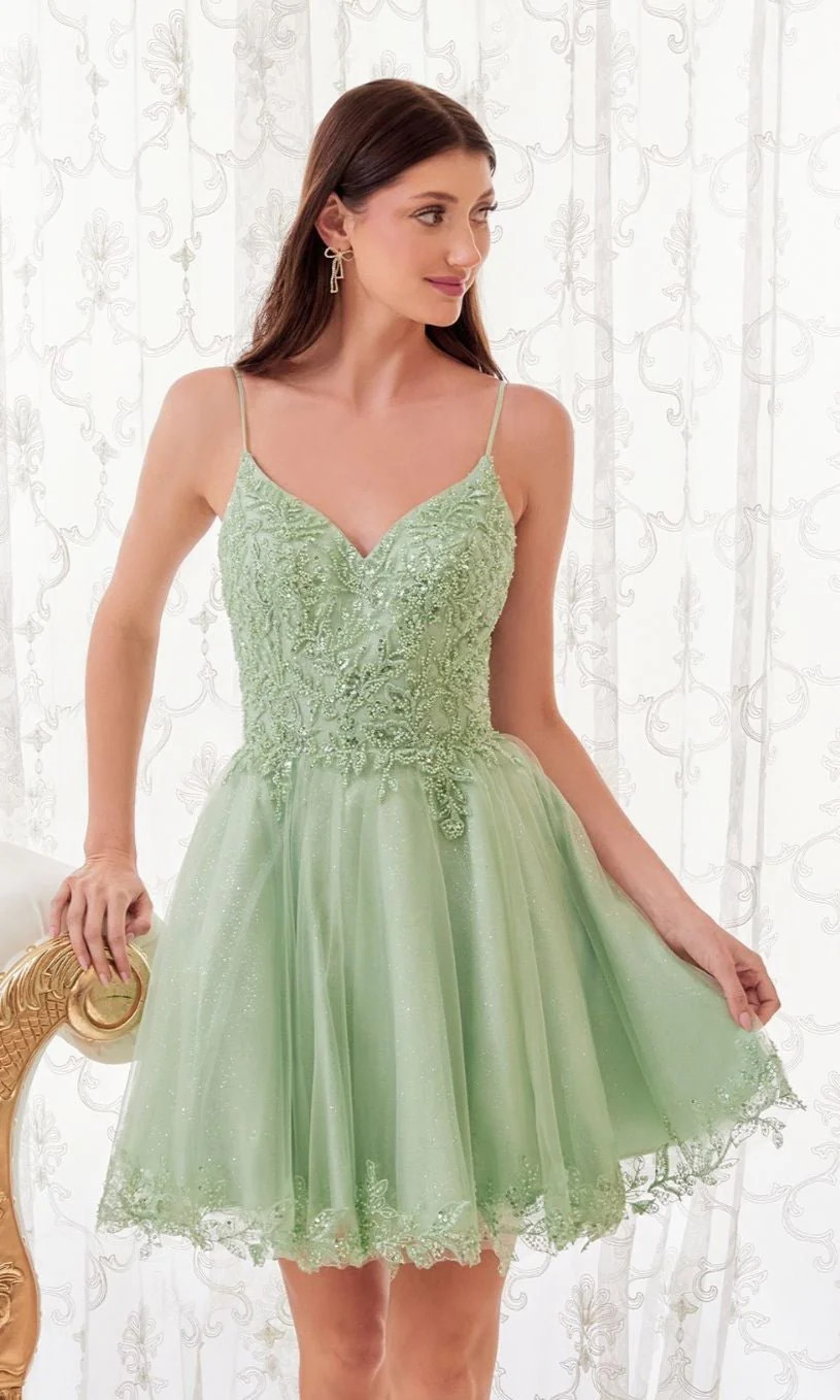 Short Homecoming Dress  CD0213 with Embroidery | Prom Girl
