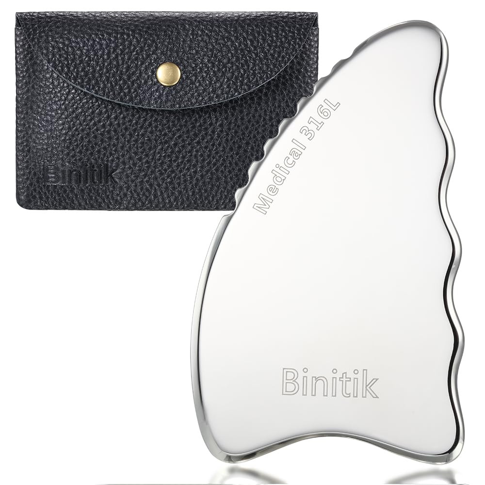 Gua Sha Facial Tool, Medical 316L Stainless Steel Gua Sha Comb for Face & Body, Gua Sha Massage T... | Amazon (US)