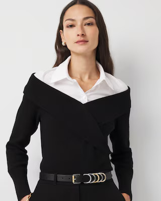 Convertible Surplice Sweater25% Off. Price as Marked.25% Off. Price as Marked.$82.50$110.00 | White House Black Market